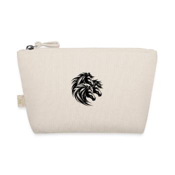 Drei Pferdeköpfe mit eleganter wilder Mähne - Bio-Täschchen - Natur - Vorne