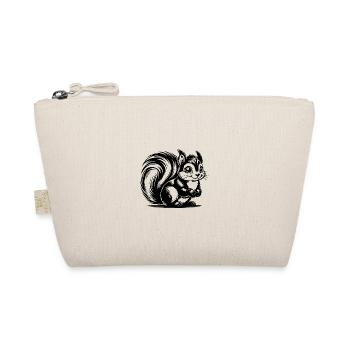 Little Cute Squirrel Pencil Drawing - Organic Pouch - nature - Front