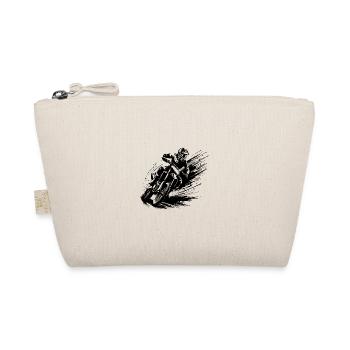 Rasanter Motocross Fahrer mit Matsch Spritzkraft - Bio-Täschchen - Natur - Vorne