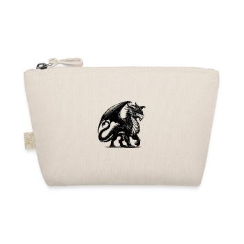 Freundlicher Drache Tattoo Style mit Flügeln - Bio-Täschchen - Natur - Vorne