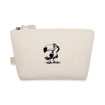 Little Smiling Toucan Pencil Sketch - Organic Pouch - nature - Front