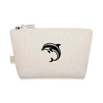 Taucher Freunde Design Delfin im Sprung - Bio-Täschchen - Natur - Vorne