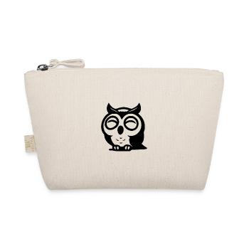 Small cuddly owl design with big eyes - Organic Pouch - nature - Front