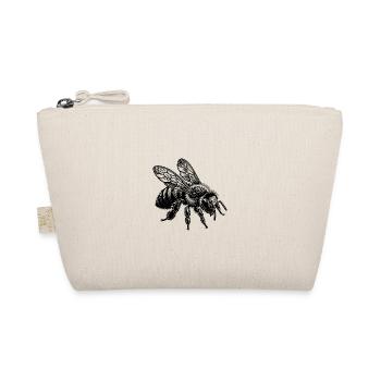 Kleine vintage Honig Biene - Bio-Täschchen - Natur - Vorne