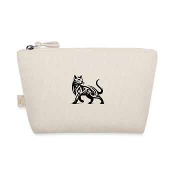 Tribal cat tattoo in stylish elegance - Organic Pouch - nature - Front
