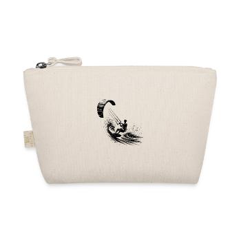 Kite Surfing Adventure Equipment Surfing in the Sky - Organic Pouch - nature - Front