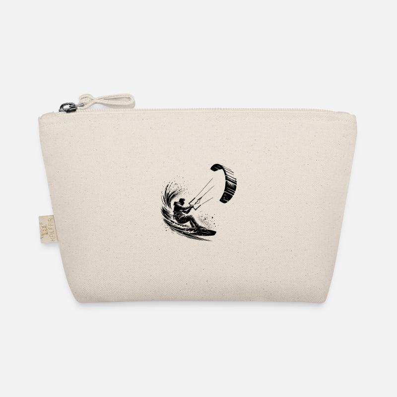 Sport Kite Surfer Water Splash and Kite Organic Pouch