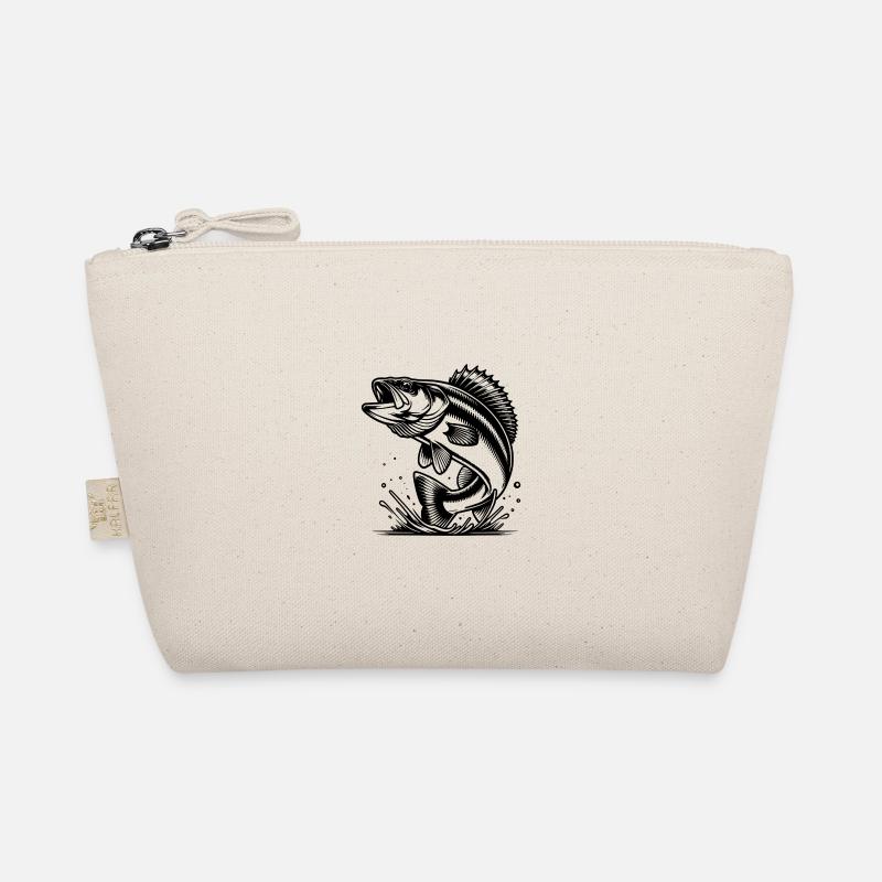 Zander elegant predatory fish for night fishing fans Organic Pouch