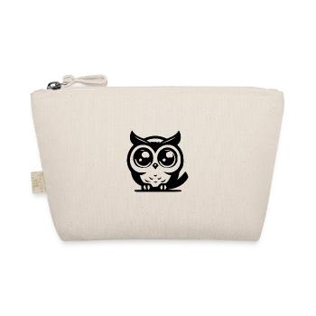 Cute cute owl with big eyes - Organic Pouch - nature - Front