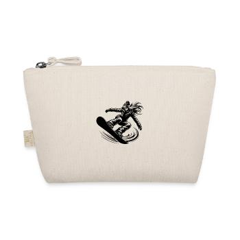 Snowboarder des sports d’hiver en action saute - Trousse biologique - nature - Devant