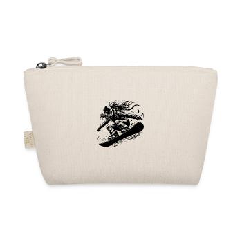 Powder snow and snowboarding - Organic Pouch - nature - Front