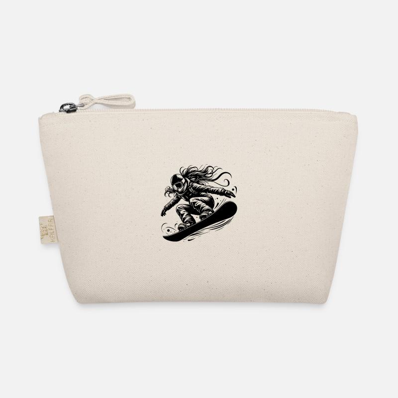 Pulverschnee und Snowboarding Bio-Täschchen