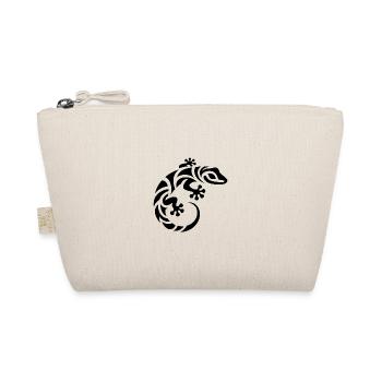 Petit gecko souriant dans le style de tatouage tribal - Trousse biologique - nature - Devant