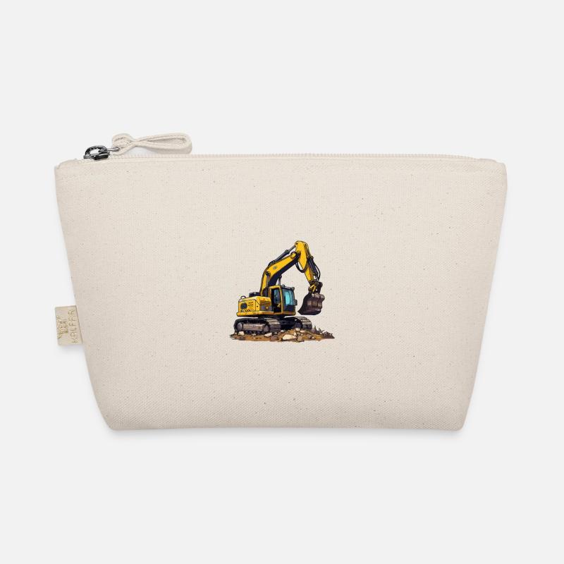 Realistic Comic Excavator Organic Pouch