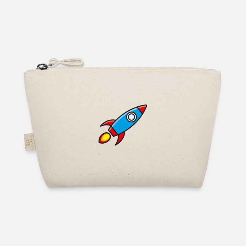 Rocket Spaceship Cartoon Organic Pouch