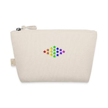 Stars colorful rainbow gift idea - Organic Pouch - nature - Front