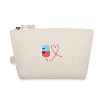 Blood donation heart form - Organic Pouch - nature - Front