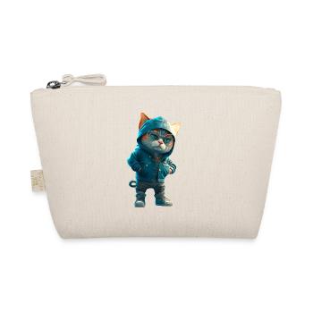Hipster Katze Stylish Cat - Organic Pouch - nature - Front