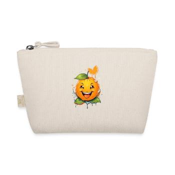"Juicy Joy" Strahlendes Orangenmotiv - Bio-Täschchen - Natur - Vorne