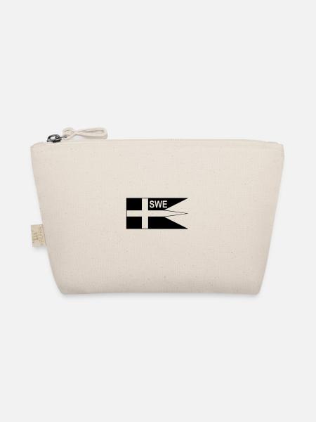Swedish Naval Flag - Sweden three-tongued flag - Organic Pouch - nature - Front