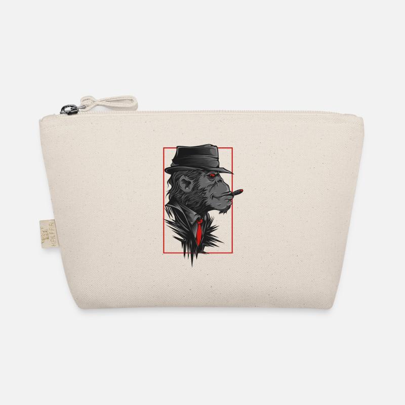 Monkey with hat and collar Organic Pouch