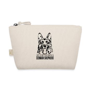GERMAN SHEPHERD life is better saying Wilsigns - Organic Pouch - nature - Front