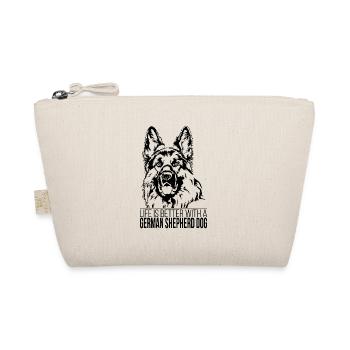 GERMAN SHEPHERD DOG life is better saying Wilsigns - Organic Pouch - nature - Front