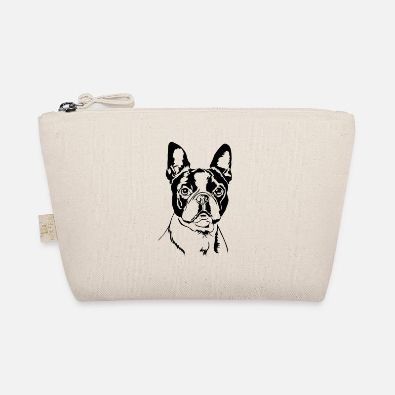BOSTON TERRIER Portrait Hunde Wilsigns Bio-Täschchen