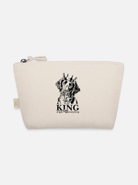 Great Münsterländer King of everything dogs - Organic Pouch - nature - Front