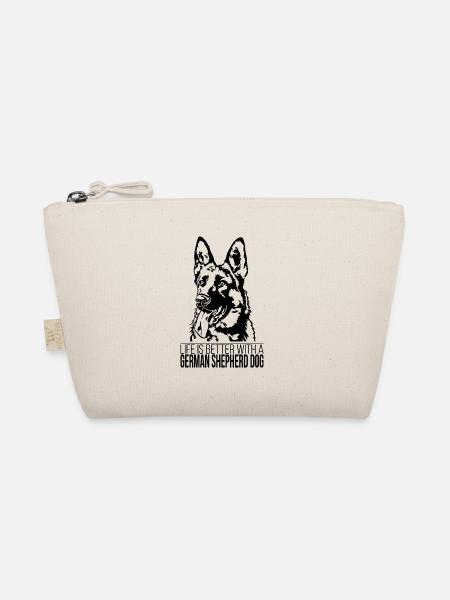 German Shepherd Dog life is better Hunde Wilsigns - Bio-Täschchen - Natur - Vorne