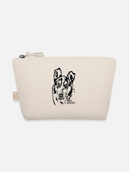 Kurzhaar Collie Portrait Hunde Hund Wilsigns - Bio-Täschchen - Natur - Vorne