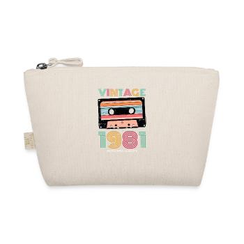 Vintage 1981 81st birthday retro vintage gift - Organic Pouch - nature - Front