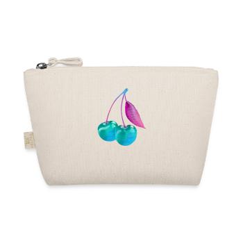 kirsche,cherrie,graffiti,blau,malerei,pop-art - Bio-Täschchen - Natur - Vorne