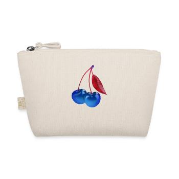 kirsche,cherrie,graffiti,blau,malerei,pop-art - Bio-Täschchen - Natur - Vorne