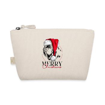 Santa RIESENSCHNAUZER Merry Christmas Wilsigns - Bio-Täschchen - Natur - Vorne