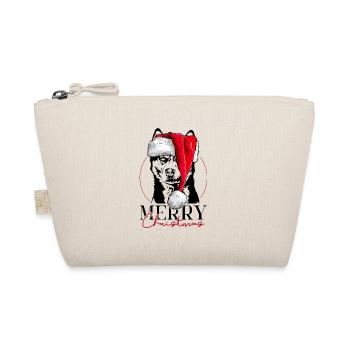 Père Noël SIBERIAN HUSKY Joyeux Noël Chien Wilsigns - Trousse biologique - nature - Devant