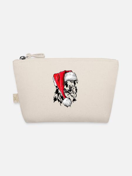 Père Noël Berger Australien Noël Chiens Aussies - Trousse biologique - nature - Devant