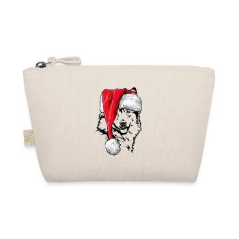 Santa Islandhund Weihnachten Hunde Wilsigns - Bio-Täschchen - Natur - Vorne