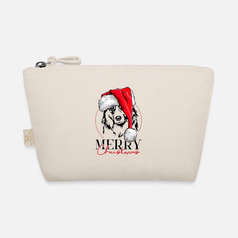 Santa Australian Shepherd Merry Christmas Wilsigns Bio-Täschchen