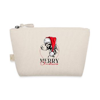 Santa Irish Setter Merry Christmas Dogs Wilsigns - Organic Pouch - nature - Front