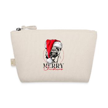 Santa Pug Merry Christmas Dogs Dog Wilsigns - Organic Pouch - nature - Front