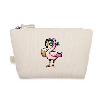 Flamingo Apres Ski Bier - Bio-Täschchen - Natur - Vorne