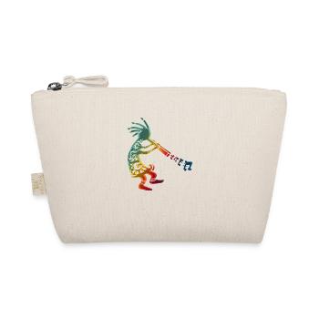 Native American Kokopelli with Music Notes 1 - Organic Pouch - nature - Front