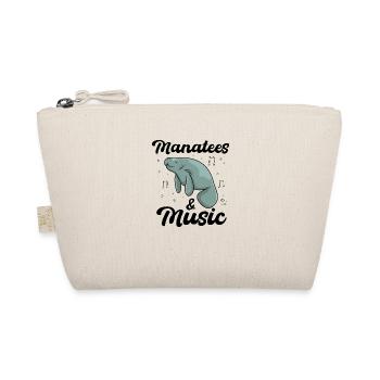 Musician Manatees and Music Notes Clef Sea Animal - Organic Pouch - nature - Front
