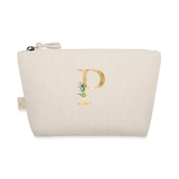 Customizable Monogram P Botany - Organic Pouch - nature - Front
