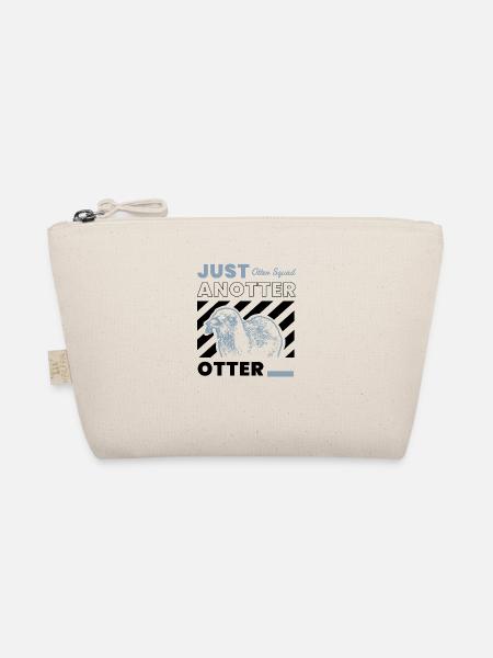 Anotter Otter Ironic Cute Sea Otter Forest Animal - Organic Pouch - nature - Front