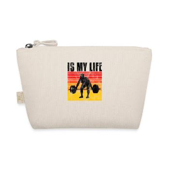 Bodybuilding is my life Bodybuilder GYM weight training - Organic Pouch - nature - Front