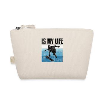 Le skate est ma vie Skateboard Skateboard Cadeau de skateboard - Trousse biologique - nature - Devant