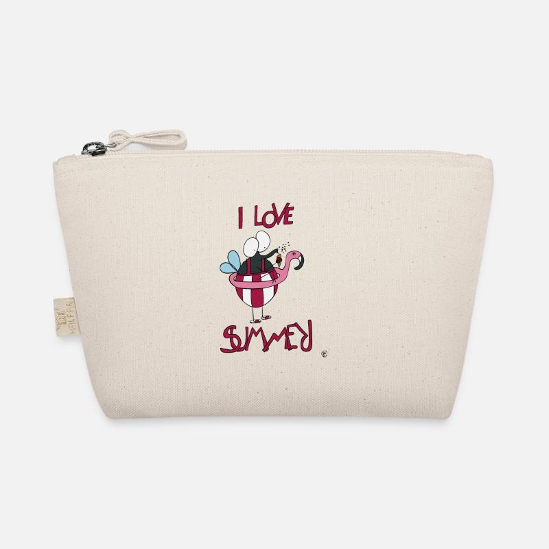 Fliege mit Badeanzug in Urlaubsfeeling Bio-Täschchen