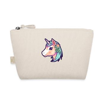 Cute Floral Unicorn - Organic Pouch - nature - Front